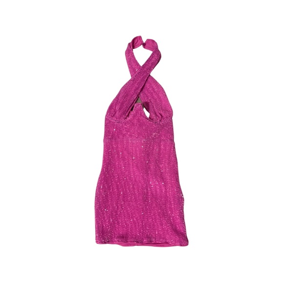 PrettyLittleThing Pink Sequin Bodycon Dress - Picture 2 of 4